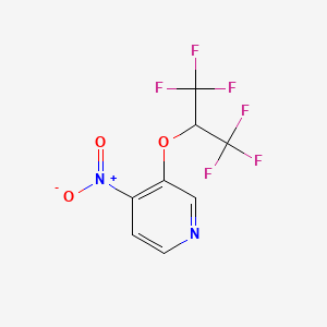 molecular formula C8H4F6N2O3 B1407513 3-(1,1,1,3,3,3-Hexafluoropropan-2-yloxy)-4-nitropyridine CAS No. 1707358-23-3