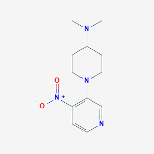 molecular formula C12H18N4O2 B1407514 N,N-Dimethyl-1-(4-nitropyridin-3-yl)piperidin-4-amine CAS No. 1779124-87-6