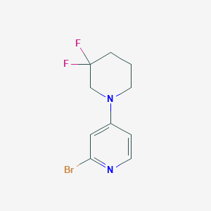 molecular formula C10H11BrF2N2 B1407515 2-Bromo-4-(3,3-difluoropiperidin-1-yl)pyridine CAS No. 1713160-15-6