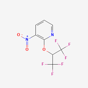 molecular formula C8H4F6N2O3 B1407522 2-(1,1,1,3,3,3-Hexafluoropropan-2-yloxy)-3-nitropyridine CAS No. 1779123-11-3