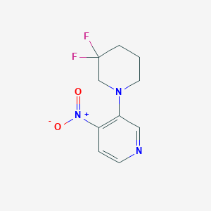 molecular formula C10H11F2N3O2 B1407523 3-(3,3-Difluoropiperidin-1-yl)-4-nitropyridine CAS No. 1707572-71-1