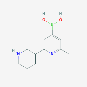 (2-Methyl-6-(piperidin-3-yl)pyridin-4-yl)boronic acid