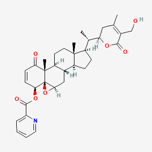 [(1S,2R,6S,7S,9R,11S,12S,15R,16S)-15-[(1S)-1-[(2R)-5-(hydroxymethyl)-4-methyl-6-oxo-2,3-dihydropyran-2-yl]ethyl]-2,16-dimethyl-3-oxo-8-oxapentacyclo[9.7.0.02,7.07,9.012,16]octadec-4-en-6-yl] pyridine-2-carboxylate