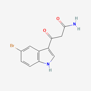 molecular formula C11H9BrN2O2 B1407532 3-(5-溴-1H-吲哚-3-基)-3-氧代丙酰胺 CAS No. 1363843-19-9
