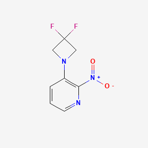 molecular formula C8H7F2N3O2 B1407534 3-(3,3-Difluoroazetidin-1-yl)-2-nitropyridine CAS No. 1779124-76-3
