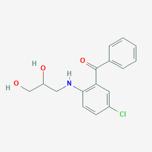 {5-Chloro-2-[(2,3-dihydroxypropyl)amino]phenyl}(phenyl)methanone