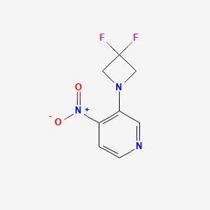 molecular formula C8H7F2N3O2 B1407537 3-(3,3-Difluoroazetidin-1-yl)-4-nitropyridine CAS No. 1779136-45-6