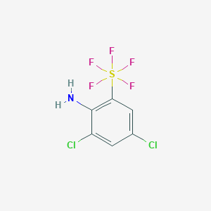 molecular formula C6H4Cl2F5NS B1407541 2,4-Dichloro-6-(pentafluorosulfur)aniline CAS No. 1706446-47-0