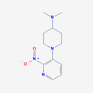 molecular formula C12H18N4O2 B1407542 N,N-Dimethyl-1-(2-nitropyridin-3-yl)piperidin-4-amine CAS No. 1707358-22-2