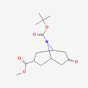 molecular formula C15H23NO5 B1407550 9-tert-Butyl 3-methyl 7-oxo-9-azabicyclo[3.3.1]nonane-3,9-dicarboxylate CAS No. 1523571-20-1