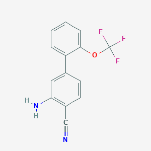 3-Amino-2'-(trifluoromethoxy)-[1,1'-biphenyl]-4-carbonitrile