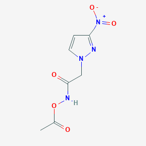 1H-Pyrazole-1-acetamide, N-(acetyloxy)-3-nitro-