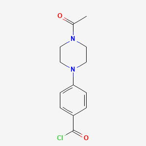 molecular formula C13H15ClN2O2 B1407554 4-(4-Acetylpiperazin-1-yl)benzoyl chloride CAS No. 104080-56-0