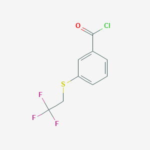 molecular formula C9H6ClF3OS B1407556 3-[(2,2,2-三氟乙基)硫烷基]苯甲酰氯 CAS No. 1706430-16-1