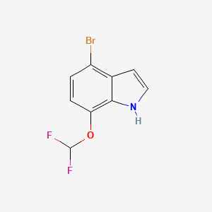 molecular formula C9H6BrF2NO B1407561 4-Bromo-7-(difluoromethoxy)-1H-indole CAS No. 1707367-46-1