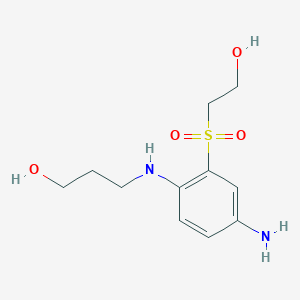 3-[4-Amino-2-(2-hydroxyethanesulfonyl)anilino]propan-1-ol