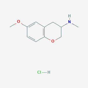 6-methoxy-N-methyl-3,4-dihydro-2H-1-benzopyran-3-amine hydrochloride