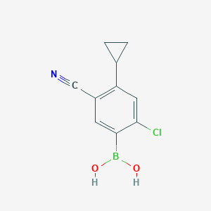 (2-Chloro-5-cyano-4-cyclopropylphenyl)boronic acid