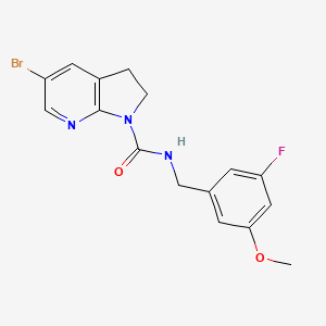 5-Bromo-N-[(3-fluoro-5-methoxyphenyl)methyl]-2,3-dihydro-1H-pyrrolo[2,3-b]pyridine-1-carboxamide