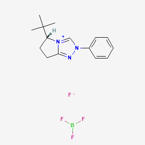 (5R)-5-tert-butyl-2-phenyl-6,7-dihydro-5H-pyrrolo[2,1-c][1,2,4]triazol-4-ium;trifluoroborane;fluoride