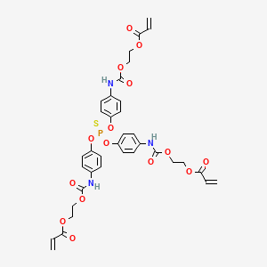 2-Propenoic acid, 1,1',1''-[phosphinothioylidynetris(oxy-4,1-phenyleneiminocarbonyloxy-2,1-ethanediyl)] ester