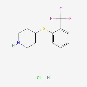 molecular formula C12H15ClF3NS B14075751 4-(2-Trifluoromethyl-phenylsulfanyl)-piperidine hydrochloride 