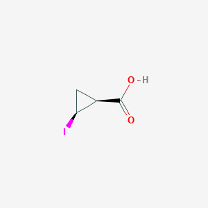 molecular formula C4H5IO2 B1407576 cis-2-Iodocyclopropanecarboxylic acid CAS No. 122676-92-0
