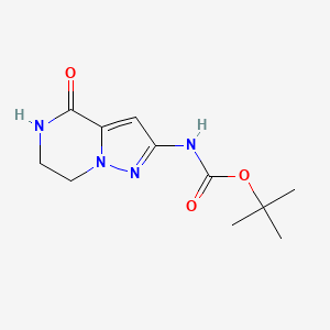 2-(Tertbutoxycarbonyl)amino-4,5,6,7-tetrahydro-4-oxo-pyrazolo[1,5-a]pyrazine