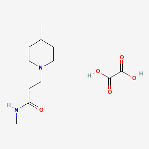 N-methyl-3-(4-methylpiperidin-1-yl)propanamide; oxalic acid
