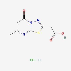 (7-Methyl-5-oxo-5H-[1,3,4]thiadiazolo[3,2-a]-pyrimidin-2-yl)acetic acid hydrochloride