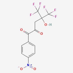 molecular formula C12H7F6NO5 B14075919 4,5-Pentanedione, 2-hydroxy-5-(p-nitrophenyl)-1,1,1-trifluoro-2-(trifluoromethyl)- CAS No. 101931-60-6