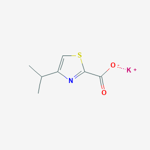 molecular formula C7H8KNO2S B1407594 Potassium 4-isopropyl-1,3-thiazole-2-carboxylate CAS No. 1246556-07-9