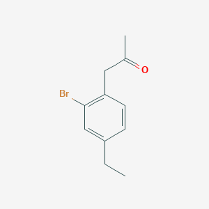 molecular formula C11H13BrO B14075940 1-(2-Bromo-4-ethylphenyl)propan-2-one 