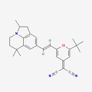 (E)-2-(2-(tert-Butyl)-6-(2-(2,6,6-trimethyl-1,2,5,6-tetrahydro-4H-pyrrolo[3,2,1-ij]quinolin-8-yl)vinyl)-4H-pyran-4-ylidene)malononitrile