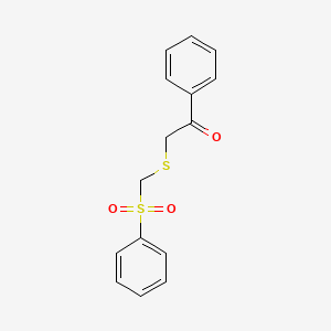 Ethanone, 1-phenyl-2-[[(phenylsulfonyl)methyl]thio]-