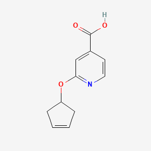 molecular formula C11H11NO3 B1407613 2-(Cyclopent-3-en-1-yloxy)isonicotinic acid CAS No. 1355334-65-4