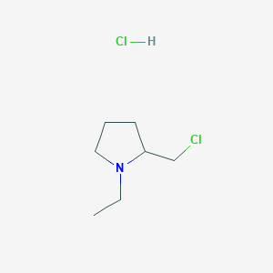 molecular formula C7H15Cl2N B1407617 2-(氯甲基)-1-乙基吡咯烷盐酸盐 CAS No. 42022-78-6