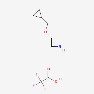 molecular formula C9H14F3NO3 B1407619 3-(Cyclopropylmethoxy)azetidine trifluoroacetate CAS No. 1393330-32-9