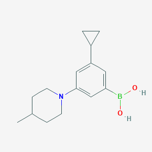 (3-Cyclopropyl-5-(4-methylpiperidin-1-yl)phenyl)boronic acid