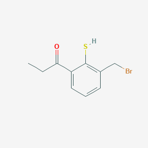 1-(3-(Bromomethyl)-2-mercaptophenyl)propan-1-one