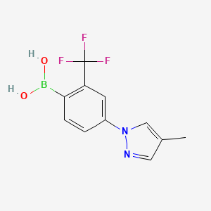 (4-(4-Methyl-1H-pyrazol-1-yl)-2-(trifluoromethyl)phenyl)boronic acid