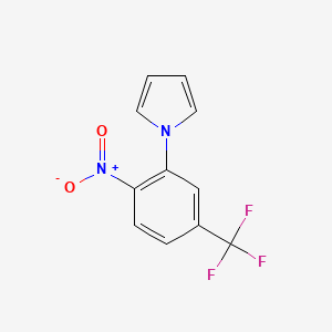 molecular formula C11H7F3N2O2 B1407621 1-[2-硝基-5-(三氟甲基)苯基]-1H-吡咯 CAS No. 1795460-19-3