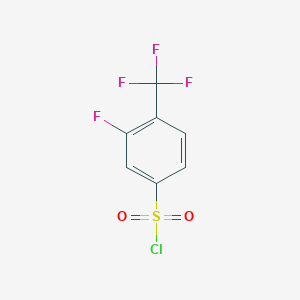 molecular formula C7H3ClF4O2S B1407626 3-氟-4-三氟甲基苯磺酰氯 CAS No. 694472-01-0