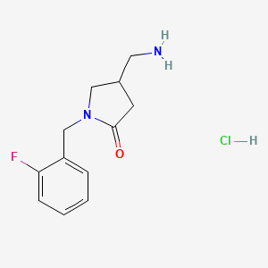 (4R)-4-(aminomethyl)-1-[(2-fluorophenyl)methyl]pyrrolidin-2-one