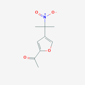 molecular formula C9H11NO4 B14076283 1-[4-(2-Nitropropan-2-yl)furan-2-yl]ethan-1-one CAS No. 101384-03-6