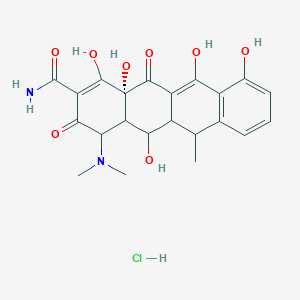 (12aR)-4-(dimethylamino)-1,5,10,11,12a-pentahydroxy-6-methyl-3,12-dioxo-4a,5,5a,6-tetrahydro-4H-tetracene-2-carboxamide;hydrochloride