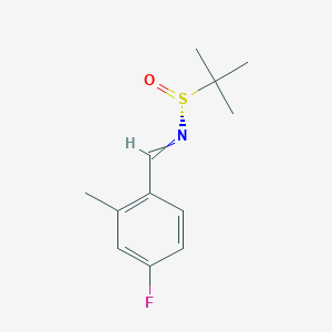 (R,E)-N-(4-fluoro-2-methylbenzylidene)-2-methylpropane-2-sulfinamide