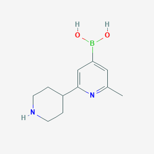 (2-Methyl-6-(piperidin-4-yl)pyridin-4-yl)boronic acid