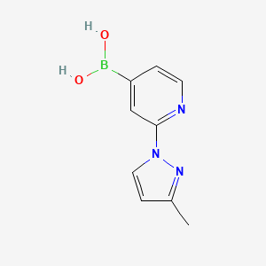 molecular formula C9H10BN3O2 B14076522 (2-(3-Methyl-1H-pyrazol-1-yl)pyridin-4-yl)boronic acid 