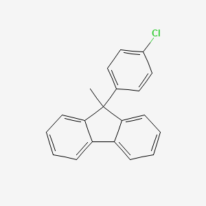 molecular formula C20H15Cl B14076566 9H-Fluorene, 9-(4-chlorophenyl)-9-methyl- CAS No. 60253-06-7